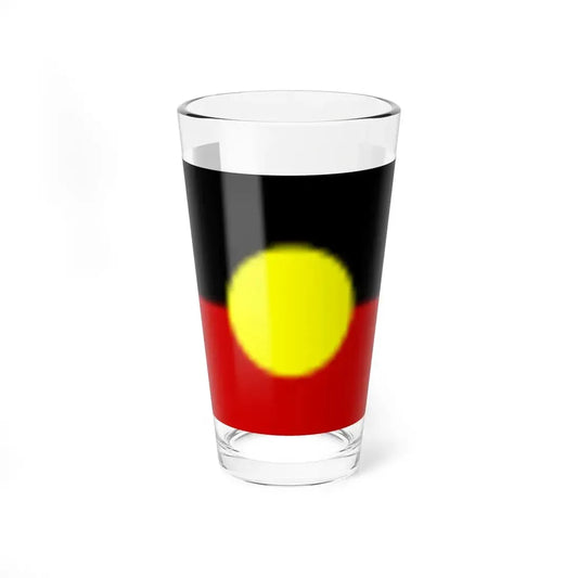 Australian Aboriginal Flag (Australia) Pint Glass 16oz 16oz - Go Mug Yourself