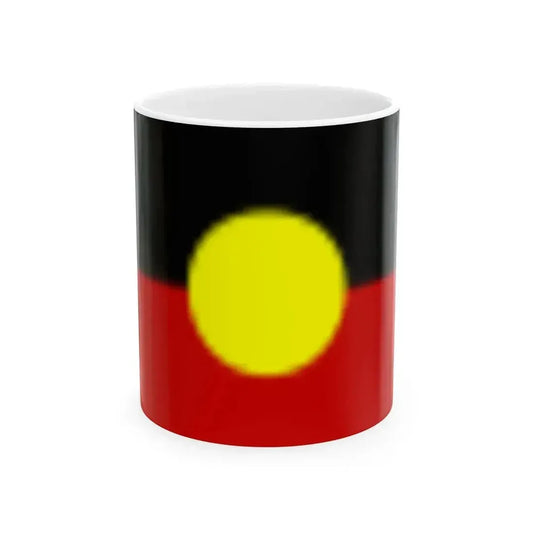 Australian Aboriginal Flag (Australia) White Coffee Mug 11oz - Go Mug Yourself