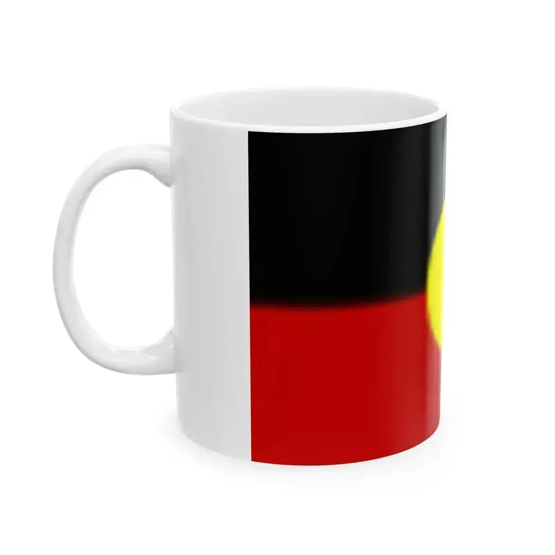 Australian Aboriginal Flag (Australia) White Coffee Mug - Go Mug Yourself