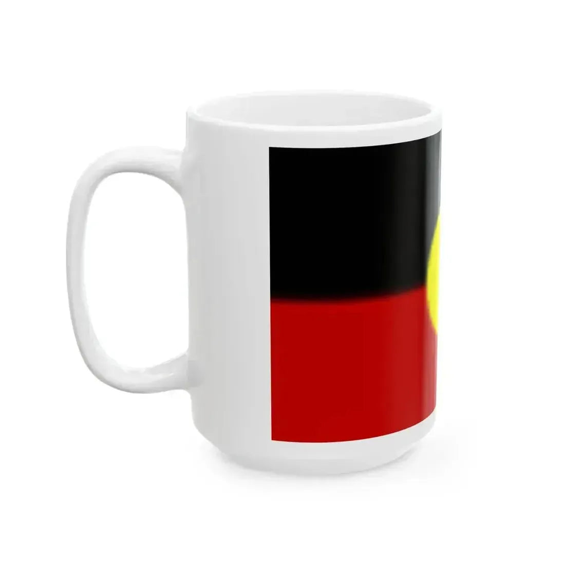 Australian Aboriginal Flag (Australia) White Coffee Mug - Go Mug Yourself