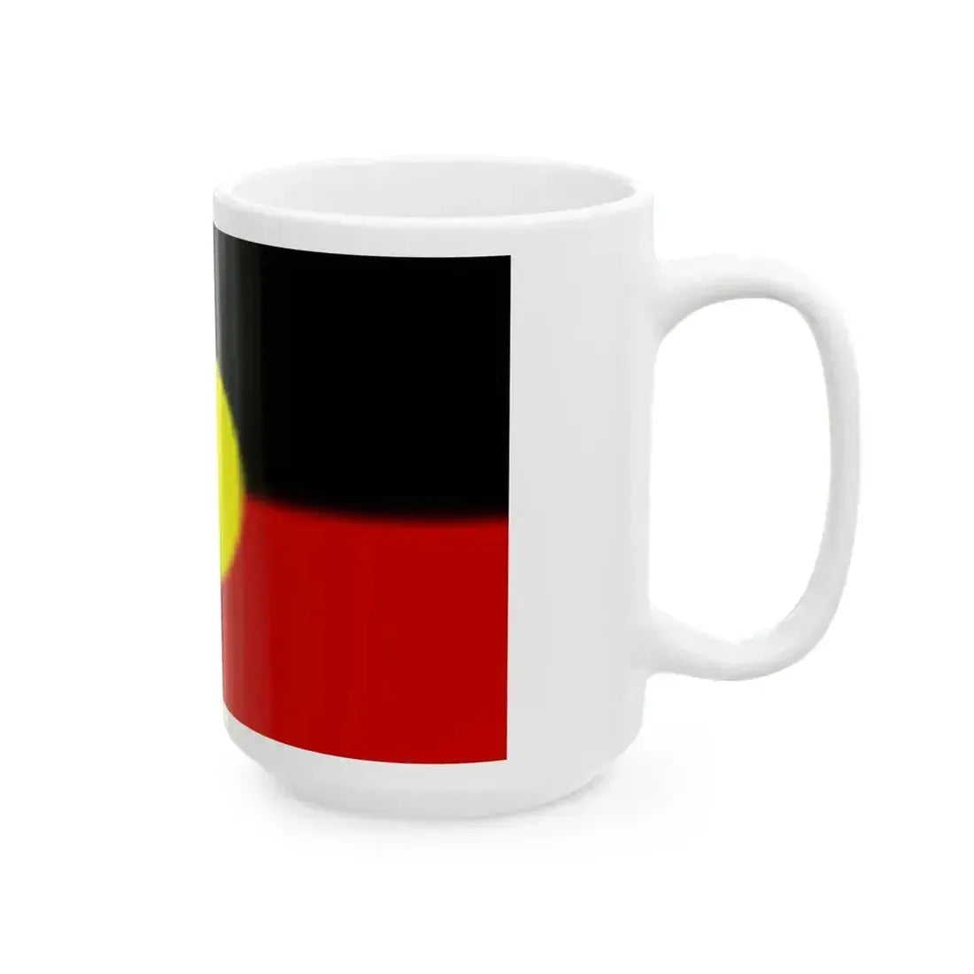 Australian Aboriginal Flag (Australia) White Coffee Mug - Go Mug Yourself