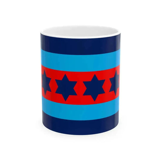 Australian Air Chief Marshal Officer Distinguishing Flag (Australia) White Coffee Mug 11oz - Go Mug Yourself
