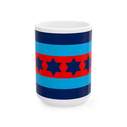 Australian Air Chief Marshal Officer Distinguishing Flag (Australia) White Coffee Mug 15oz - Go Mug Yourself