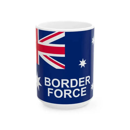 Australian Border Force Flag 2015 (Australia) White Coffee Mug 15oz - Go Mug Yourself