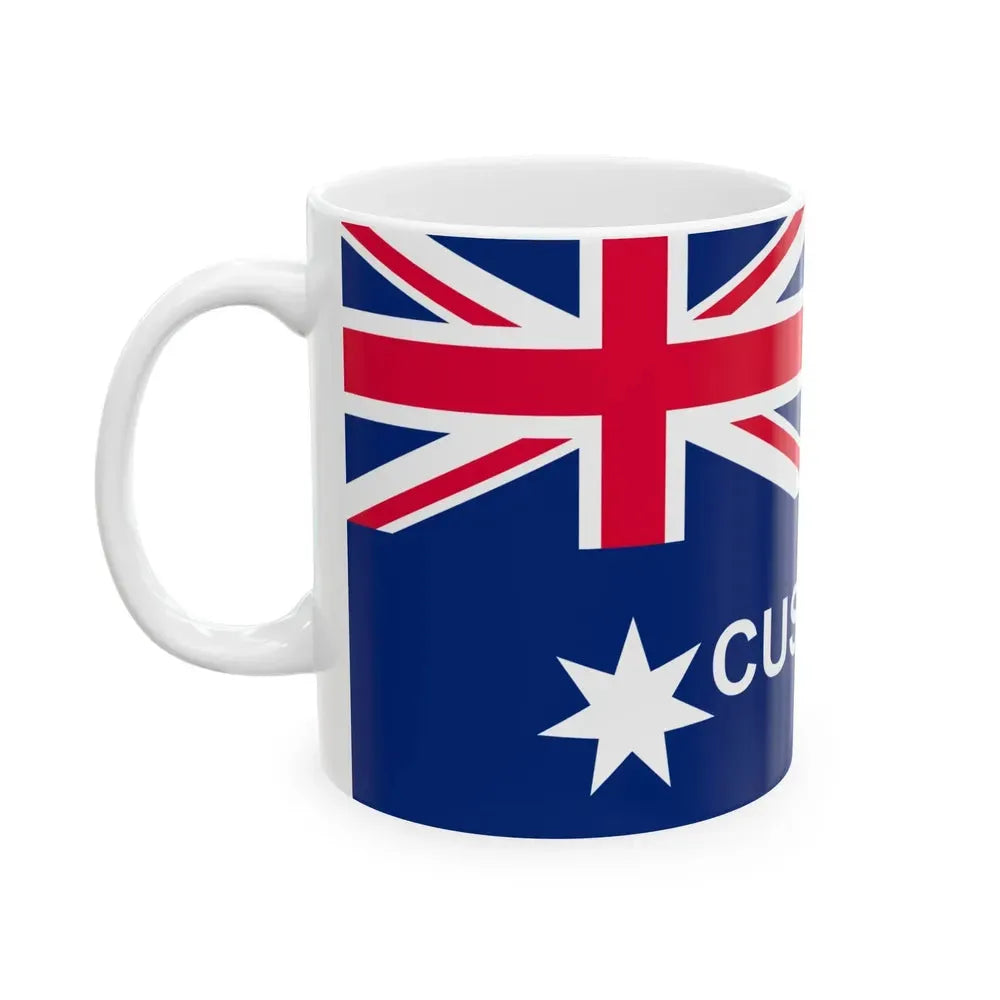Australian Customs Flag 1988-2015 (Australia) White Coffee Mug - Go Mug Yourself