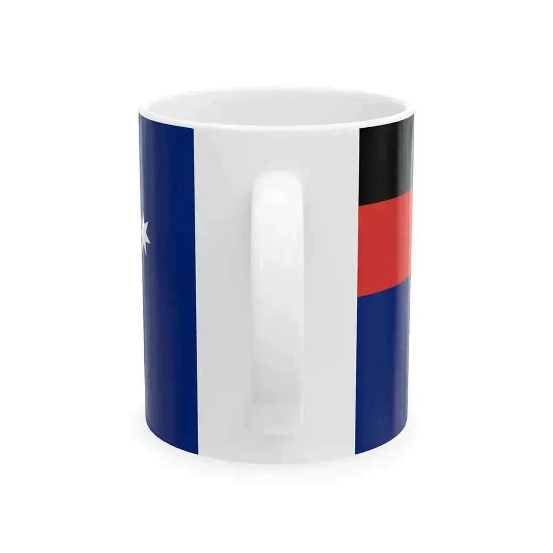 Australian Flag with Aboriginal Flag (Australia) White Coffee Mug - Go Mug Yourself