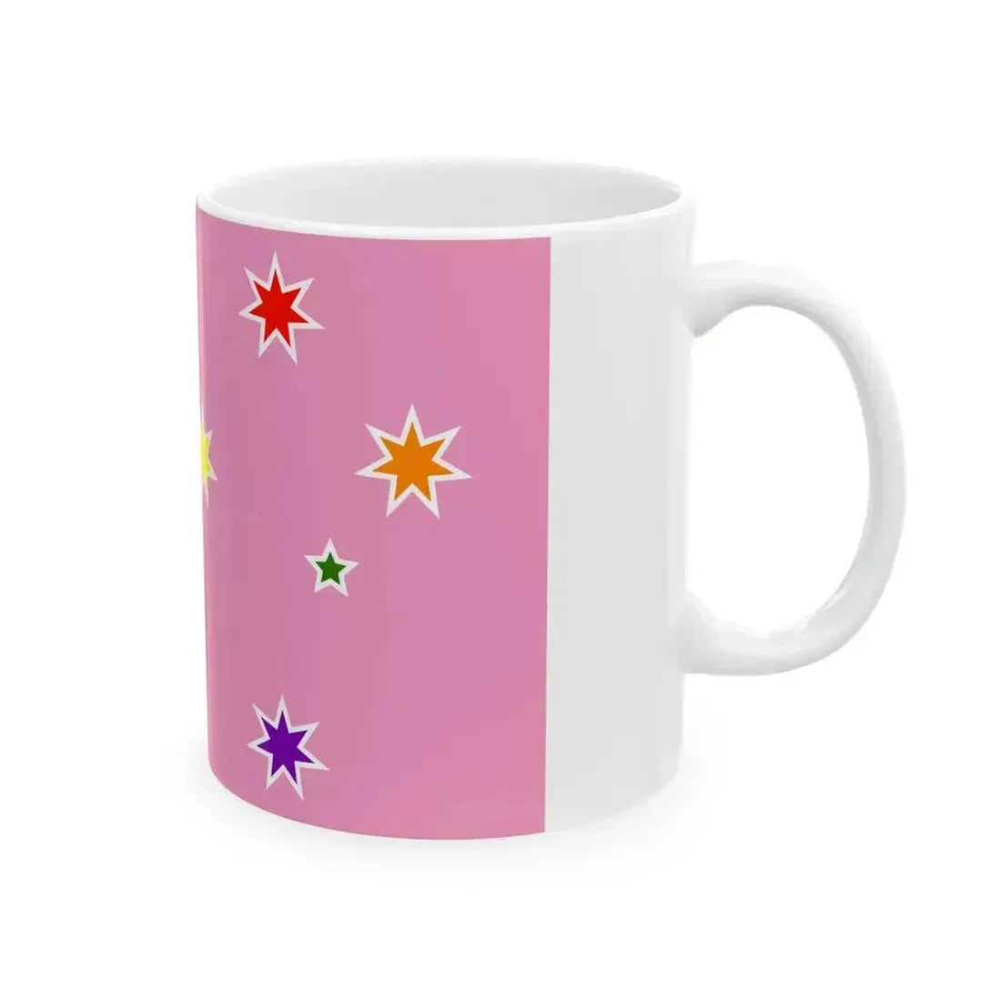 Australian Gay Pride with Aboriginal Flag Rainbow Crux 2-3 (Australia) White Coffee Mug - Go Mug Yourself