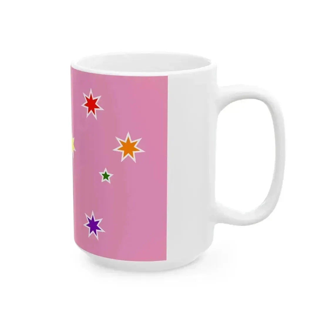 Australian Gay Pride with Aboriginal Flag Rainbow Crux 2-3 (Australia) White Coffee Mug - Go Mug Yourself