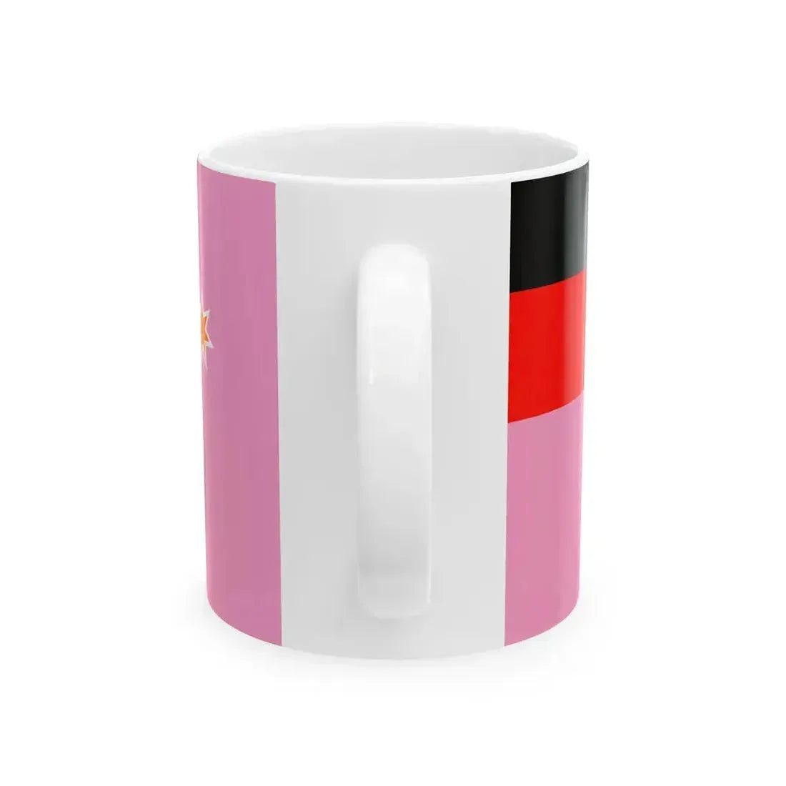 Australian Gay Pride with Aboriginal Flag Rainbow Crux (Australia) White Coffee Mug - Go Mug Yourself