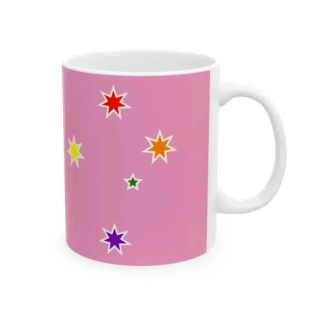 Australian Gay Pride with Aboriginal Flag Rainbow Crux (Australia) White Coffee Mug - Go Mug Yourself