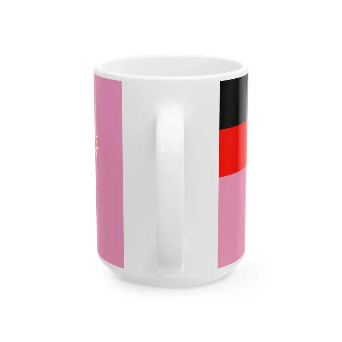 Australian Gay Pride with Aboriginal Flag Rainbow Crux (Australia) White Coffee Mug - Go Mug Yourself