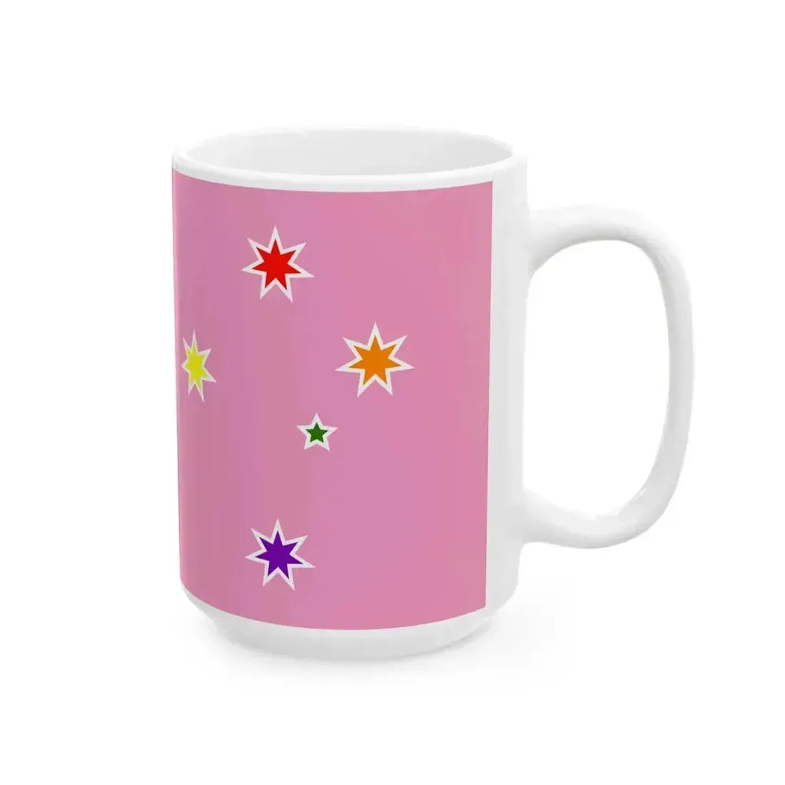 Australian Gay Pride with Aboriginal Flag Rainbow Crux (Australia) White Coffee Mug - Go Mug Yourself