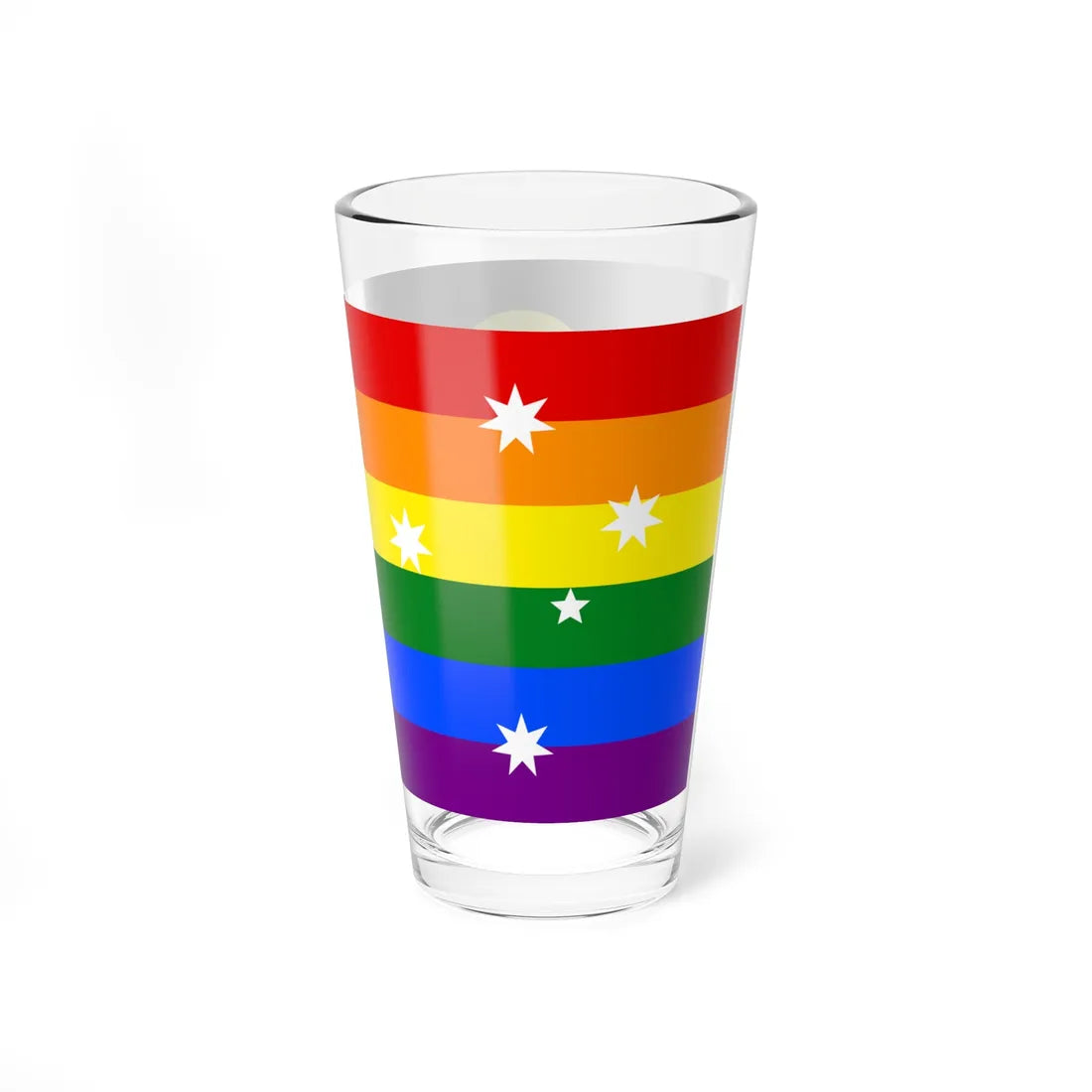 Australian LGBT Flag with Aboriginal Flag (Australia) Pint Glass 16oz - Go Mug Yourself