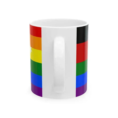 Australian LGBT Flag with Aboriginal Flag (Australia) White Coffee Mug - Go Mug Yourself