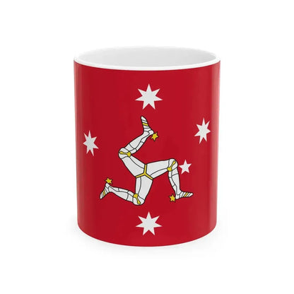 Australian Manx-heritage flag (Australia) White Coffee Mug 11oz - Go Mug Yourself