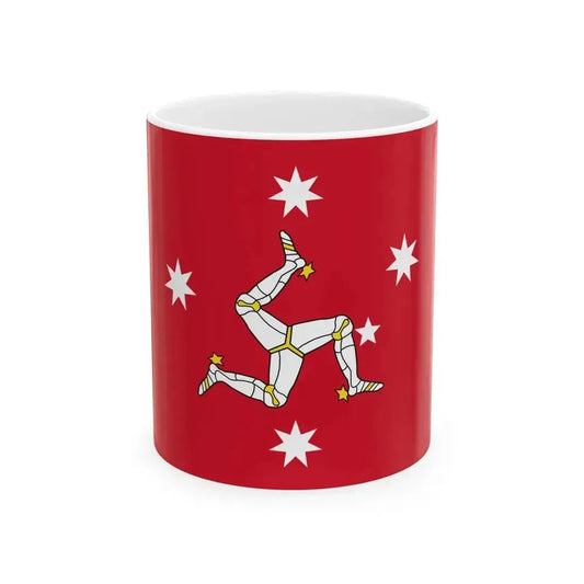 Australian Manx-heritage flag (Australia) White Coffee Mug 11oz - Go Mug Yourself