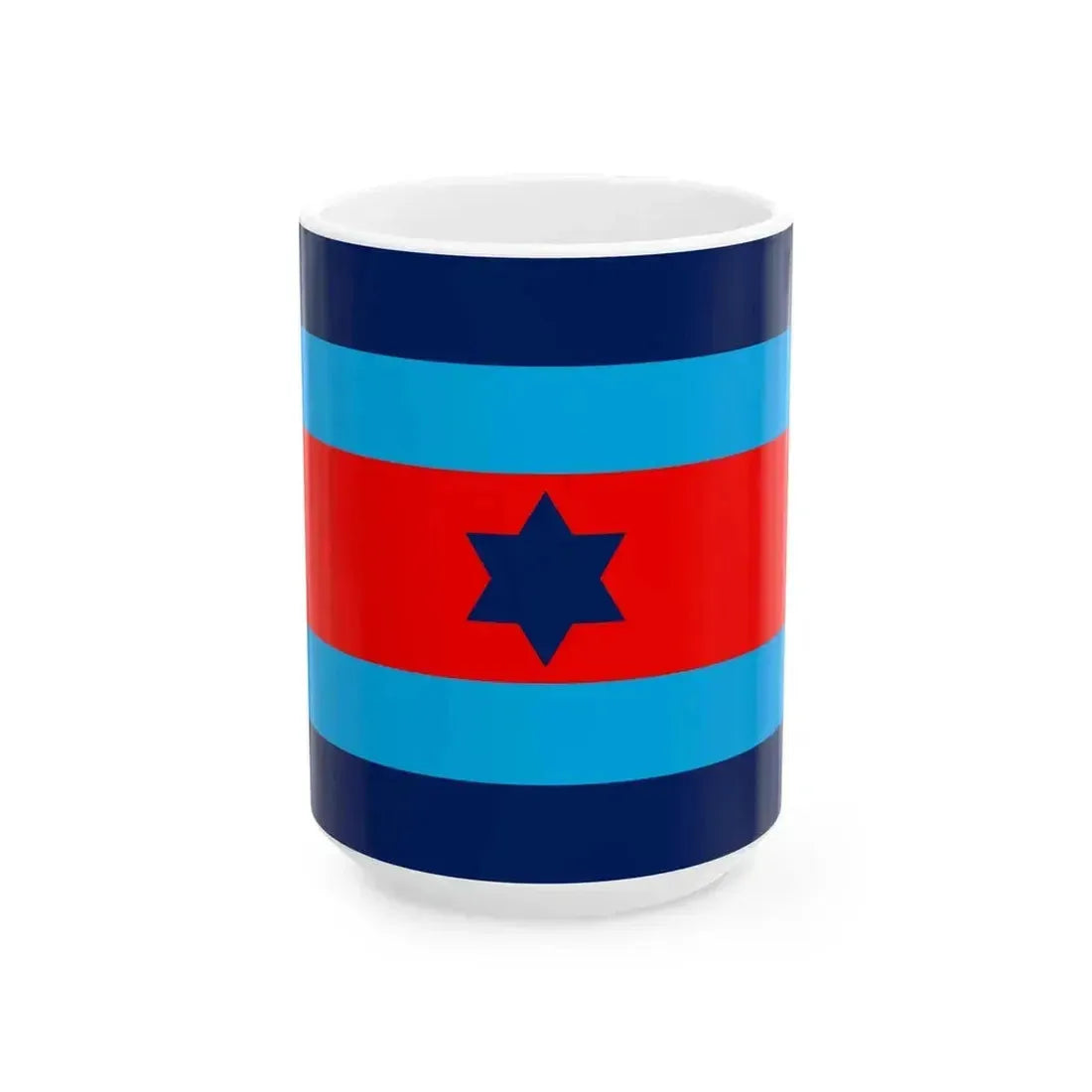 Australian O7 Air Commodore Officer Distinguishing Flag (Australia) White Coffee Mug 15oz - Go Mug Yourself