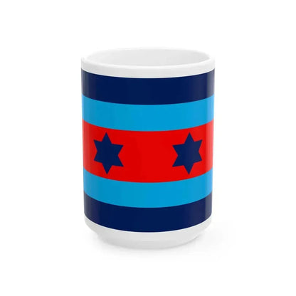Australian O8 Air Vice Marshal Officer Distinguishing Flag (Australia) White Coffee Mug 15oz - Go Mug Yourself