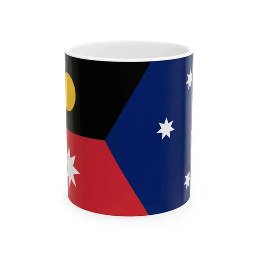 Australian Triple Union Flag (Australia) White Coffee Mug 11oz - Go Mug Yourself