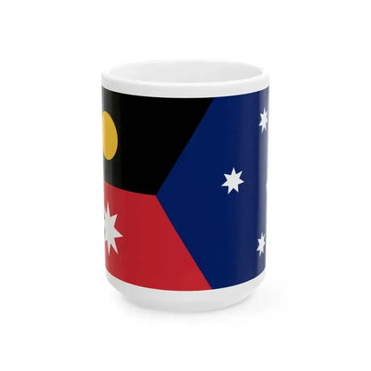 Australian Triple Union Flag (Australia) White Coffee Mug 15oz - Go Mug Yourself