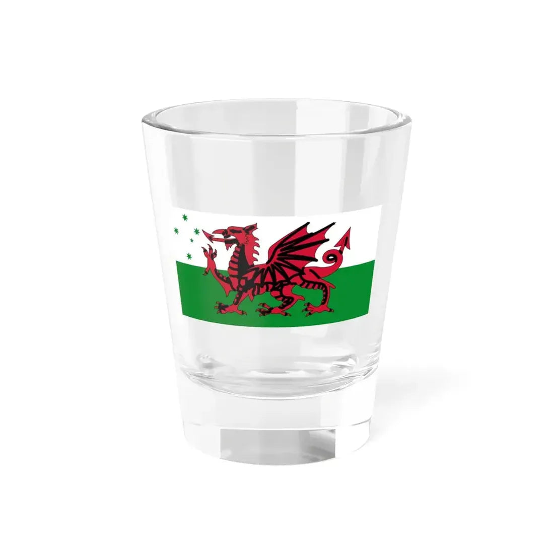 Australian Welsh-heritage flag (Australia) Shot Glass 1.5oz 1.5oz - Go Mug Yourself