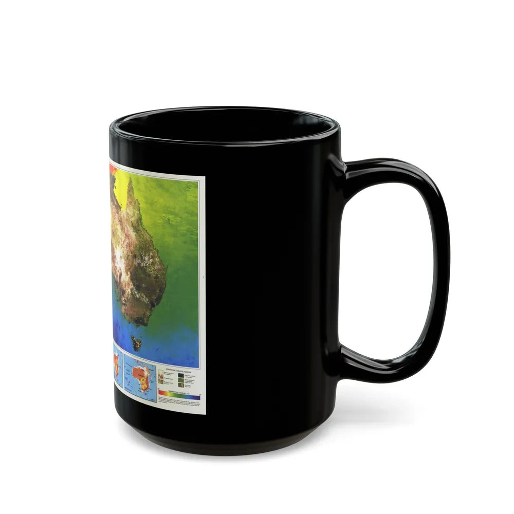 Australia's Continental Odyssey (1988) (Map) Black Coffee Mug-Go Mug Yourself