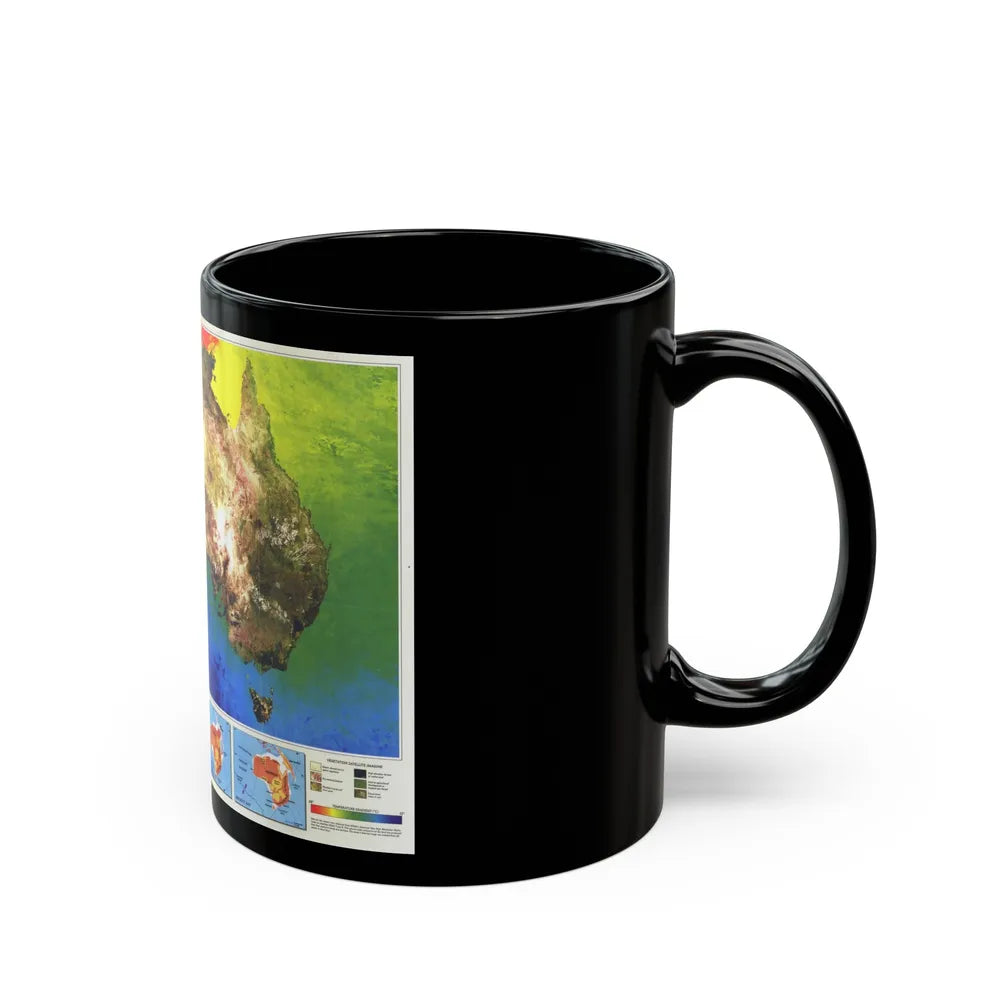 Australia's Continental Odyssey (1988) (Map) Black Coffee Mug-Go Mug Yourself