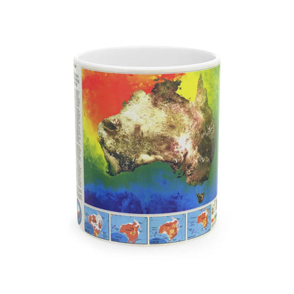 Australia's Continental Odyssey (1988) (Map) White Coffee Mug-11oz-Go Mug Yourself