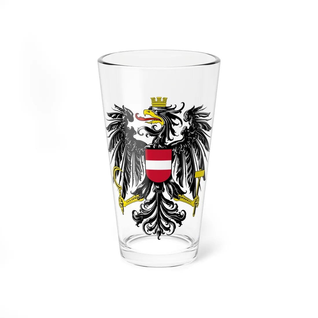 Austria Bundesadler 1919-1934 (Austria) (Coat of Arms) Pint Glass 16oz 16oz - Go Mug Yourself