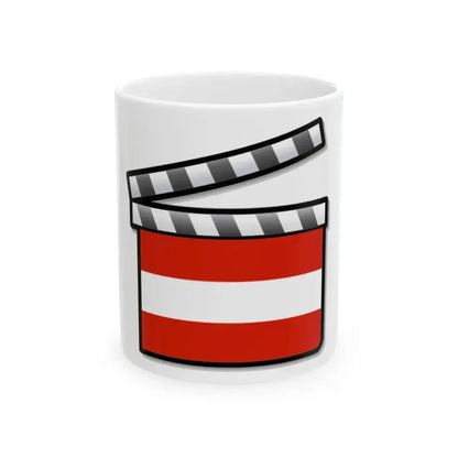 Austria film clapperboard (Austria) White Coffee Mug 11oz - Go Mug Yourself