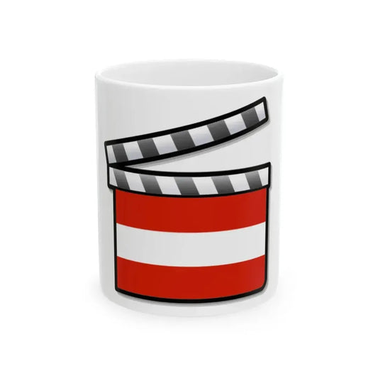 Austria film clapperboard (Austria) White Coffee Mug 11oz - Go Mug Yourself