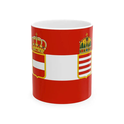Austria-Hungary naval ensign 15-18 (Austria) White Coffee Mug 11oz - Go Mug Yourself