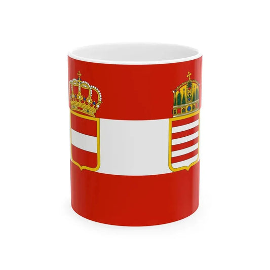 Austria-Hungary naval ensign 15-18 (Austria) White Coffee Mug 11oz - Go Mug Yourself