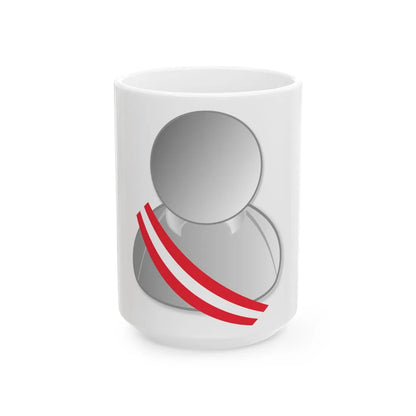 Austria politic personality icon (Austria) White Coffee Mug 15oz - Go Mug Yourself