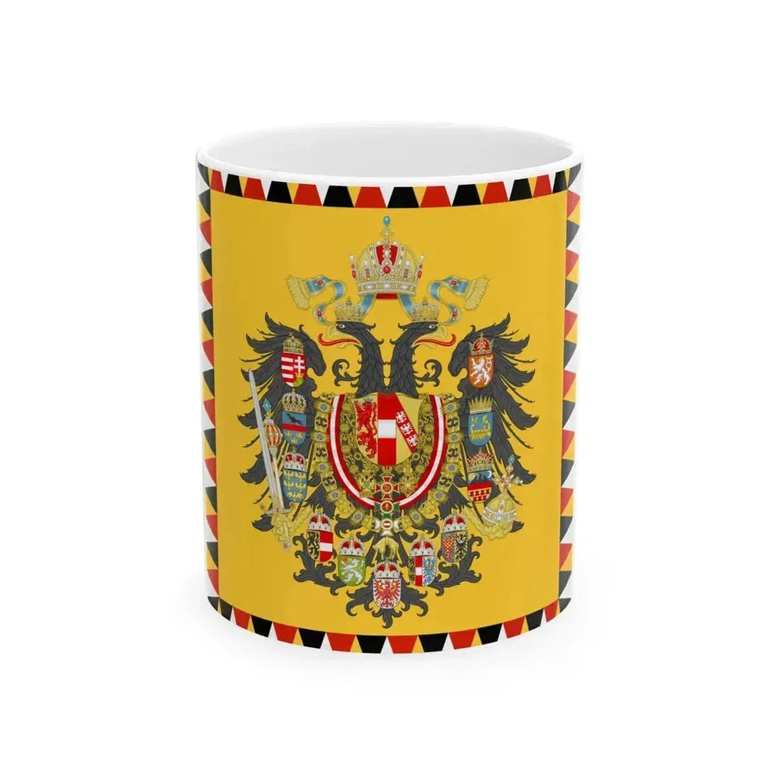 Austrian Imperial Standard - Infantry pattern mix early 19th century (Austria) White Coffee Mug 11oz - Go Mug Yourself