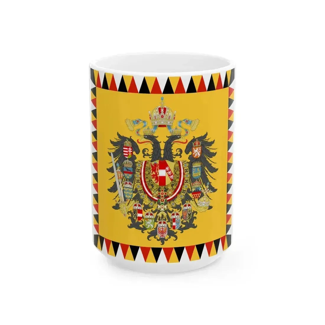 Austrian Imperial Standard - Infantry pattern mix early 19th century (Austria) White Coffee Mug 15oz - Go Mug Yourself