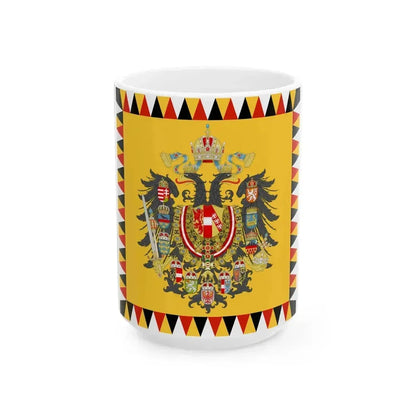 Austrian Imperial Standard - Infantry pattern mix early 19th century (Austria) White Coffee Mug 15oz - Go Mug Yourself