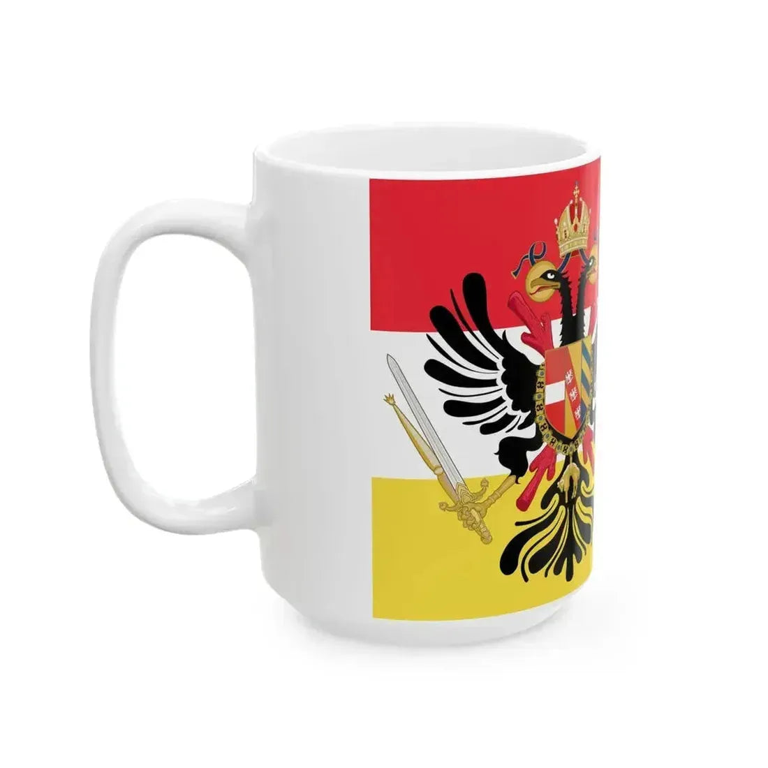 Austrian Low Countries Flag (Belgium) White Coffee Mug - Go Mug Yourself