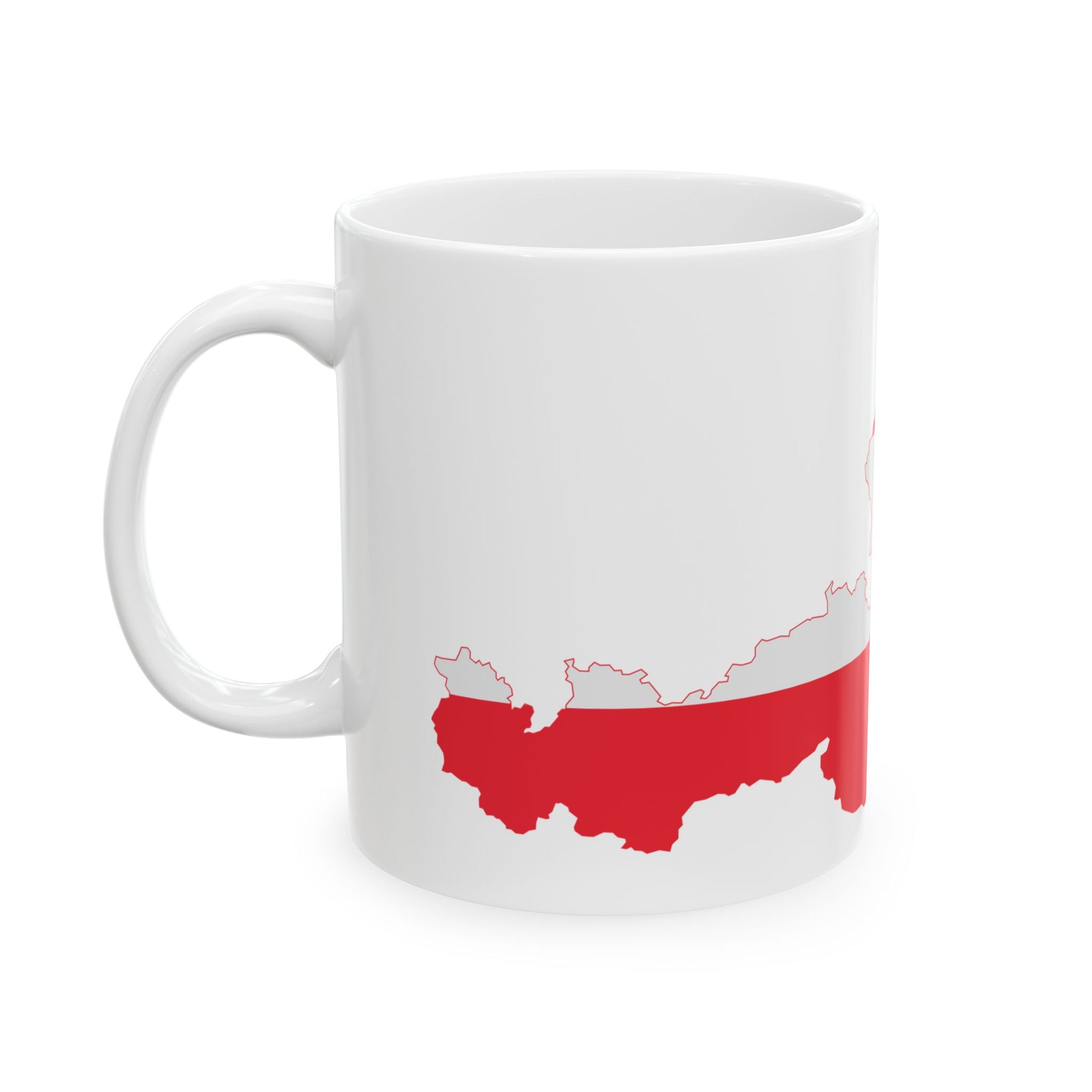 Austrian map with flag colors (Austria) White Coffee Mug-Go Mug Yourself