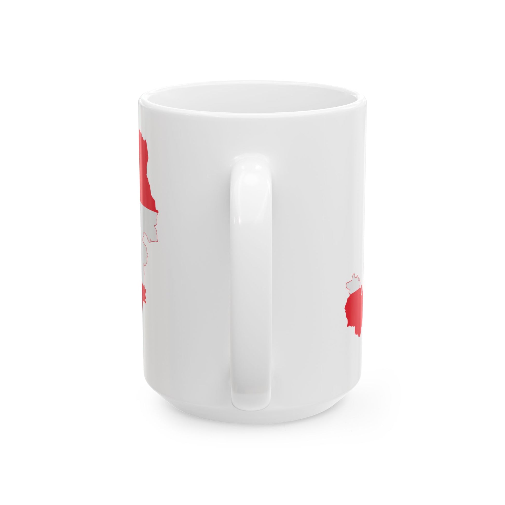 Austrian map with flag colors (Austria) White Coffee Mug-Go Mug Yourself