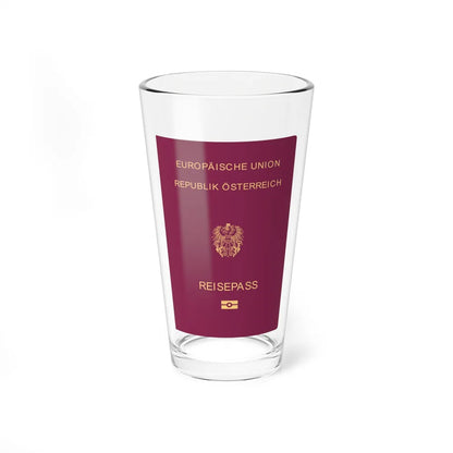 Austrian Passport - Pint Glass 16oz-16oz-Go Mug Yourself