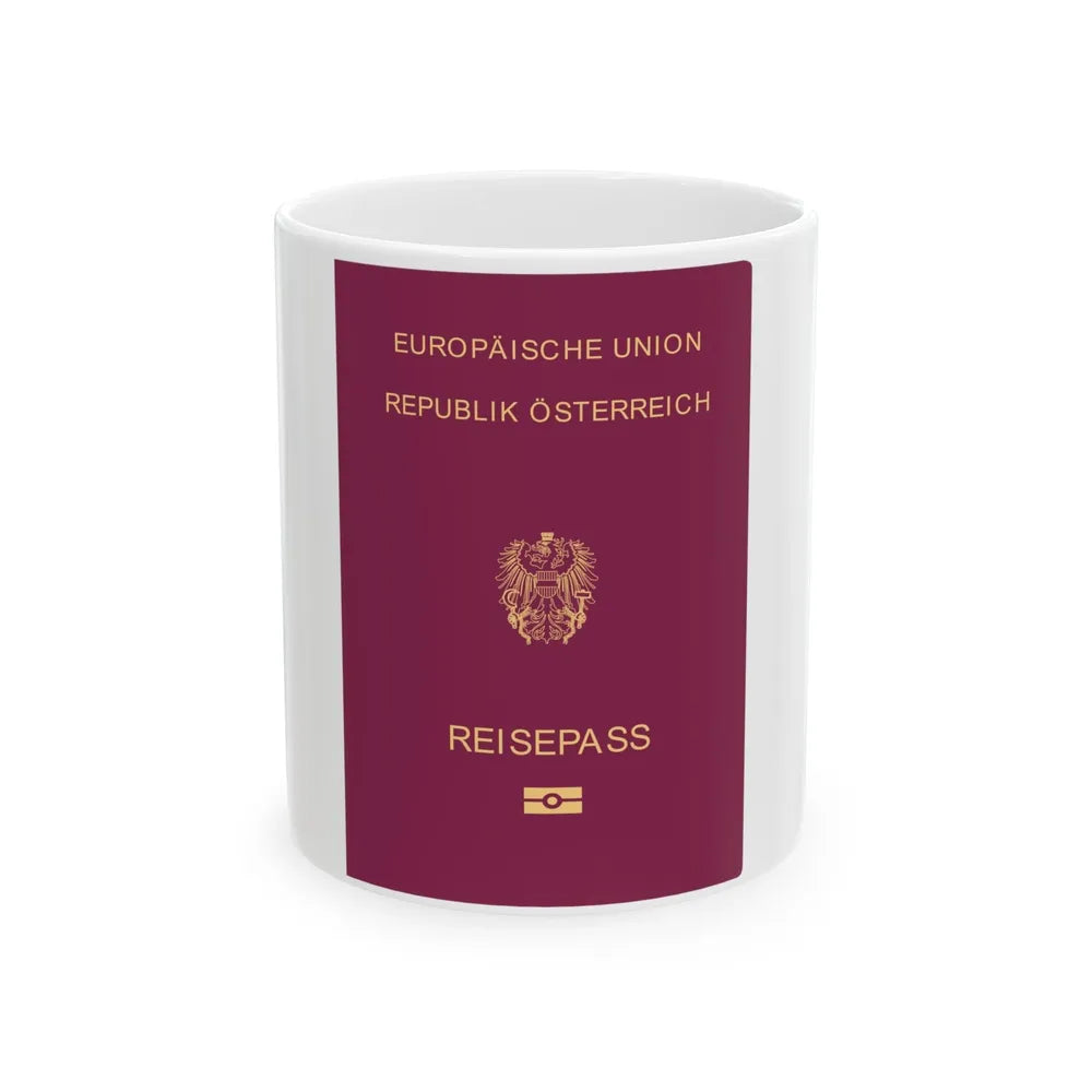 Austrian Passport - White Coffee Mug-11oz-Go Mug Yourself