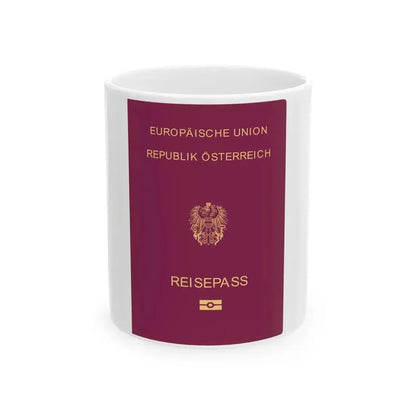 Austrian Passport - White Coffee Mug 11oz - Go Mug Yourself
