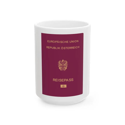 Austrian Passport - White Coffee Mug-15oz-Go Mug Yourself