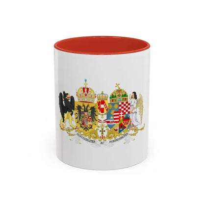 Austro-hungarian coat of arms 1914 - Accent Coffee Mug 11oz Red - Go Mug Yourself