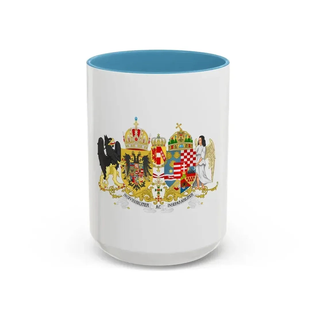 Austro-hungarian coat of arms 1914 - Accent Coffee Mug 15oz Light Blue - Go Mug Yourself