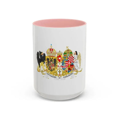 Austro-hungarian coat of arms 1914 - Accent Coffee Mug 15oz Pink - Go Mug Yourself