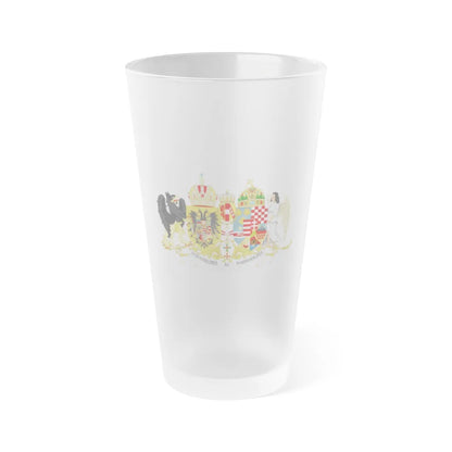 Austro-hungarian coat of arms 1914 - Frosted Pint Glass 16oz-16oz-Frosted-Go Mug Yourself