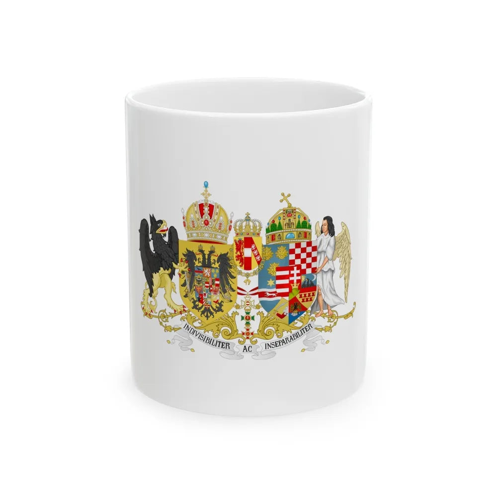 Austro-hungarian coat of arms 1914 - White Coffee Mug-11oz-Go Mug Yourself