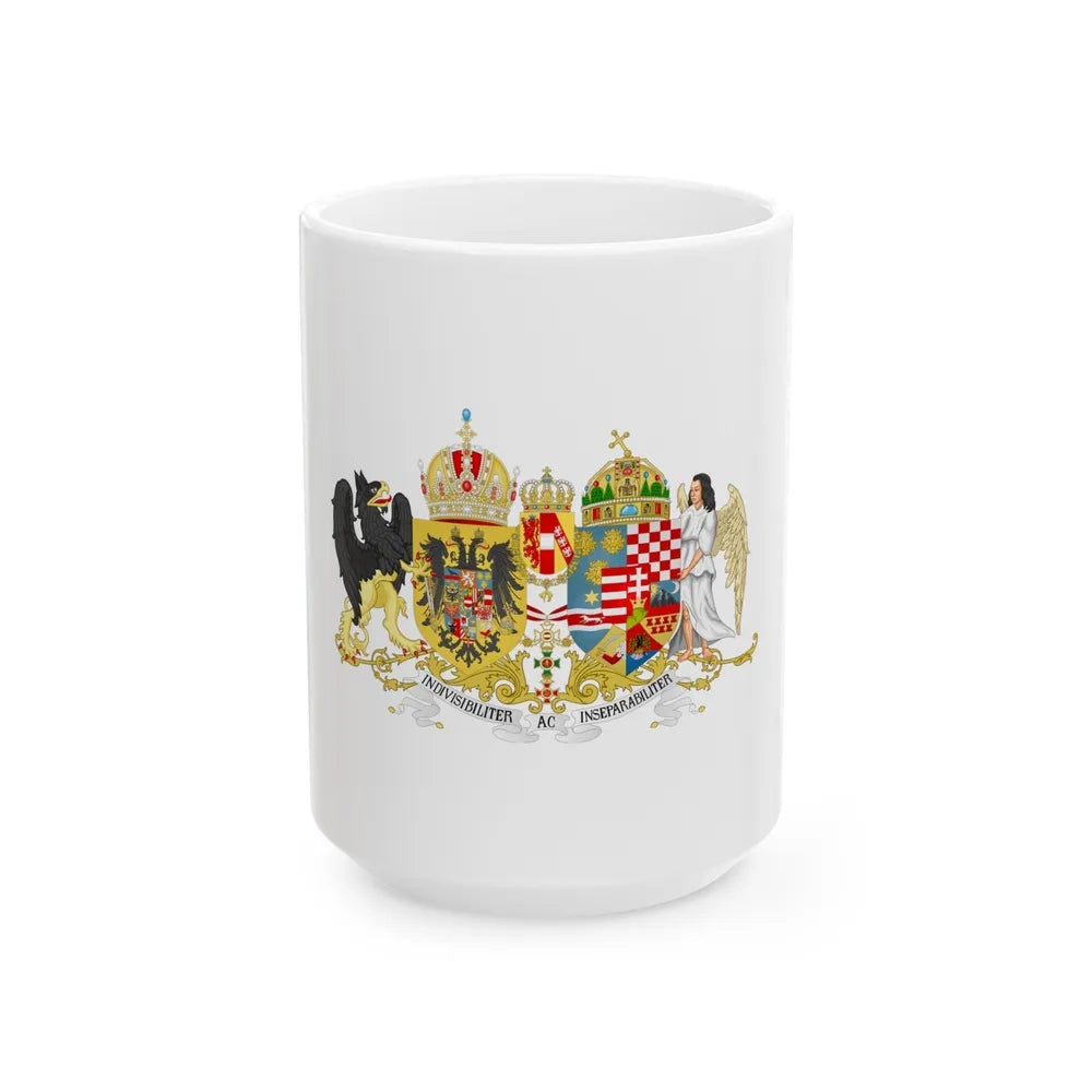 Austro-hungarian coat of arms 1914 - White Coffee Mug-15oz-Go Mug Yourself